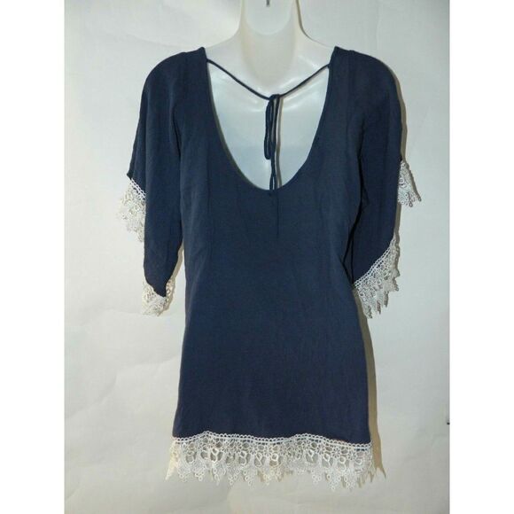 Lucy Love Blue  Hippie Boho Blouse Small‎ - Picture 2 of 7